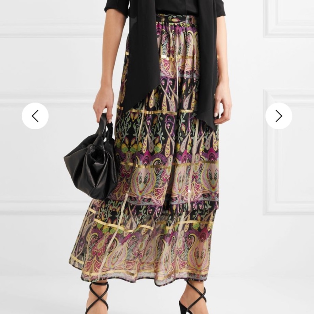 Etro Silk Blend Maxi Skirt